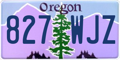 OR license plate 827WJZ