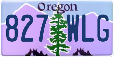 OR license plate 827WLG