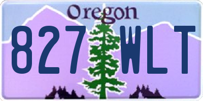 OR license plate 827WLT