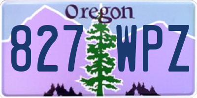 OR license plate 827WPZ
