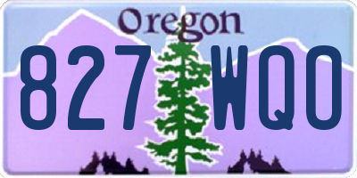 OR license plate 827WQO