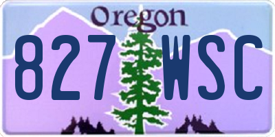 OR license plate 827WSC