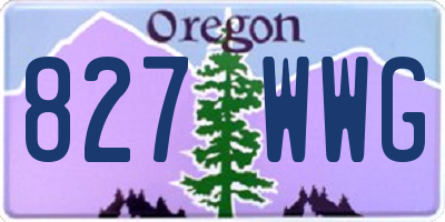 OR license plate 827WWG