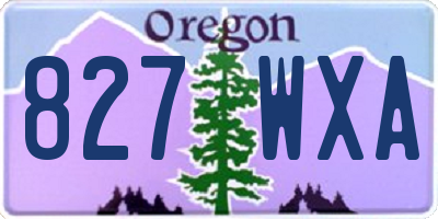 OR license plate 827WXA