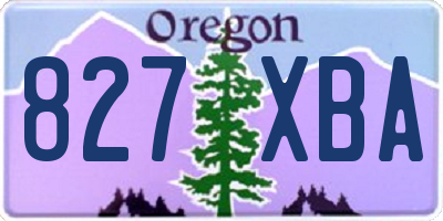 OR license plate 827XBA