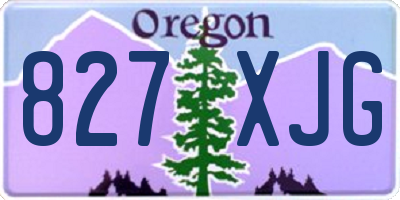 OR license plate 827XJG