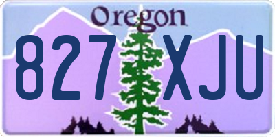OR license plate 827XJU