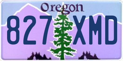 OR license plate 827XMD