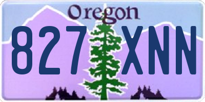 OR license plate 827XNN