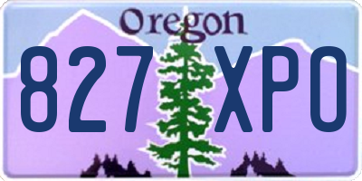 OR license plate 827XPO