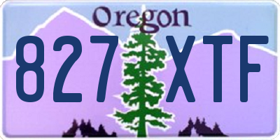 OR license plate 827XTF