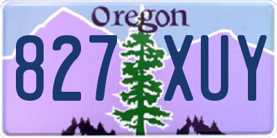 OR license plate 827XUY