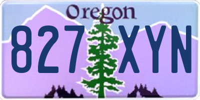 OR license plate 827XYN