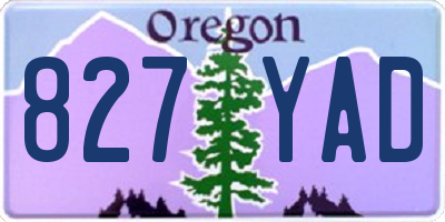 OR license plate 827YAD