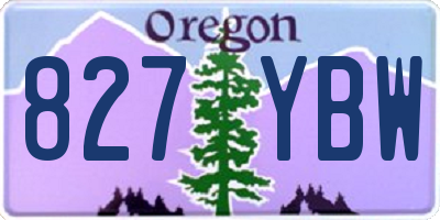 OR license plate 827YBW