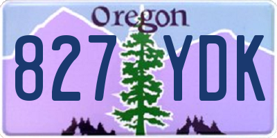 OR license plate 827YDK