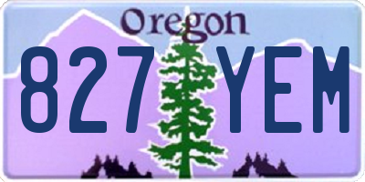 OR license plate 827YEM