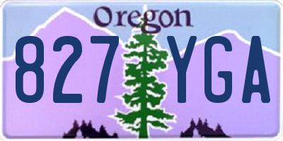 OR license plate 827YGA