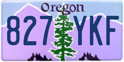 OR license plate 827YKF