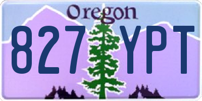 OR license plate 827YPT