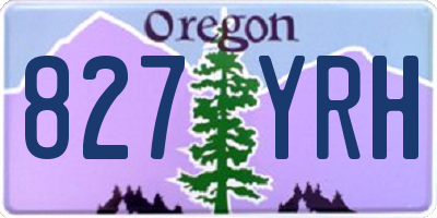OR license plate 827YRH