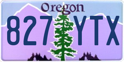 OR license plate 827YTX
