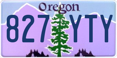 OR license plate 827YTY