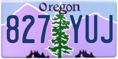 OR license plate 827YUJ