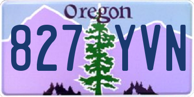 OR license plate 827YVN