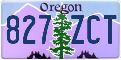 OR license plate 827ZCT
