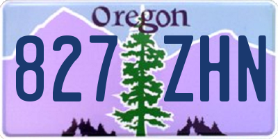 OR license plate 827ZHN