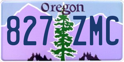 OR license plate 827ZMC