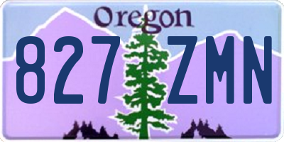 OR license plate 827ZMN