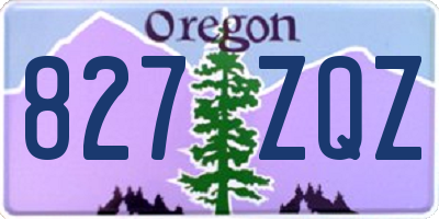 OR license plate 827ZQZ