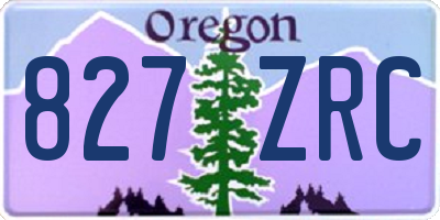 OR license plate 827ZRC