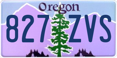 OR license plate 827ZVS