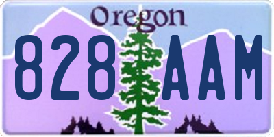 OR license plate 828AAM