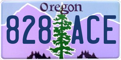 OR license plate 828ACE