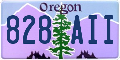 OR license plate 828AII