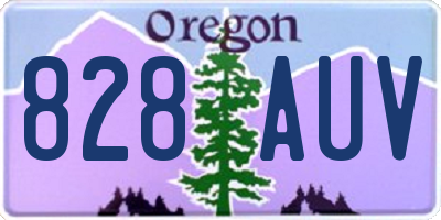 OR license plate 828AUV