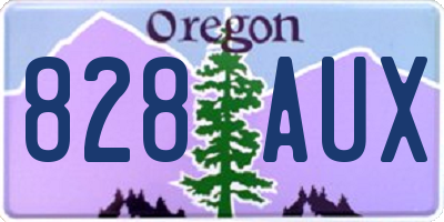 OR license plate 828AUX