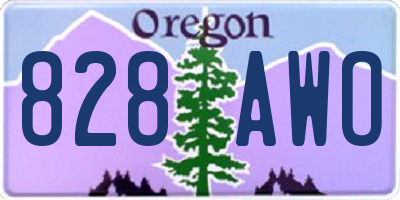 OR license plate 828AWO