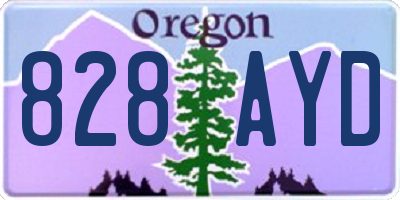 OR license plate 828AYD