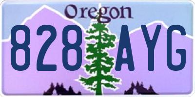 OR license plate 828AYG