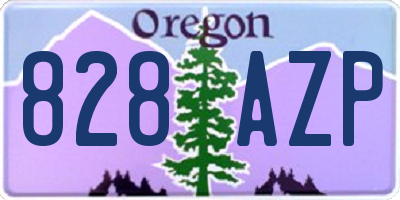 OR license plate 828AZP