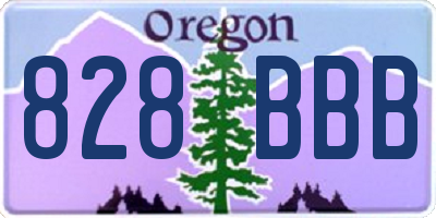 OR license plate 828BBB