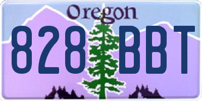 OR license plate 828BBT