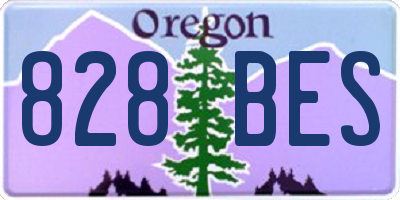 OR license plate 828BES