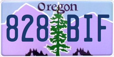 OR license plate 828BIF