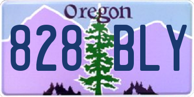 OR license plate 828BLY